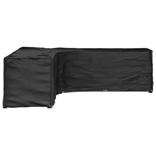 vidaXL Prevleka za vrtno pohištvo L oblike 20 obročkov 300x300x90 cm