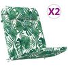 vidaXL Blazine za stole 2 pcs Oxford tkanina Vzorec lista