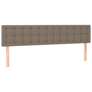 vidaXL Posteljno vzglavje taupe 160x5x78/88 cm blago