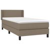 vidaXL Box spring postelja z vzmetnico taupe 80x200 cm blago