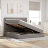 vidaXL Postelja z dodatnim prostorom za shranjevanje in LED osvetlitvijo