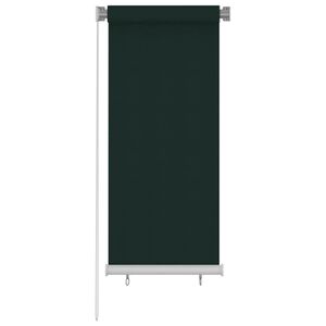 vidaXL Zunanja rolo senčila 65 (&Scaron;) x 140 (V) cm temno zelena HDPE