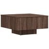 vidaXL Klubska mizica rjav hrast 60x60x31,5 cm konstruiran les