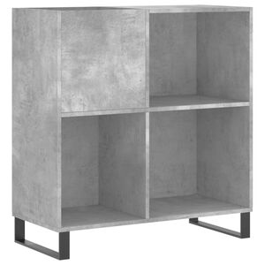 vidaXL Omarica za gramofonske plo&scaron;če betonsko siva 84,5x38x89 cm les