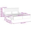 vidaXL Postelja s shranjevanjem z vzglavjem Sonoma hrast 180 x 200 cm