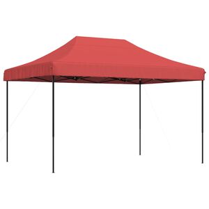 vidaXL Zložljivi pop-up &scaron;otor za zabave burgundski 410x279x315 cm