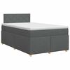 vidaXL Postelja boxspring z vzmetnico Temno siva 120 x 200 cm Blago