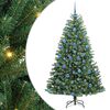 vidaXL Umetno Zložljivo Božično Drevo Zelena 180 cm PVC in kovina