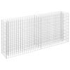 vidaXL Visoka greda gabion pocinkano jeklo 180x30x90 cm