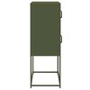 vidaXL Highboard Olive Green 68x39x107 cm Jeklo
