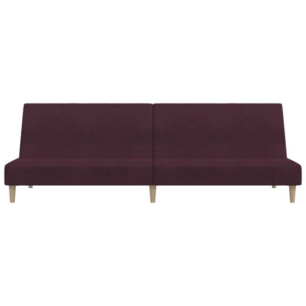 vidaXL Kavč dvosed z leži&scaron;čem vijolično blago