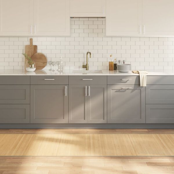 vidaXL Preproga pravokotna svetlo naravna 80x1000 cm bambus