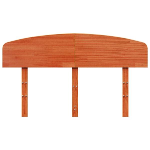 vidaXL Vzglavje vo&scaron;čeno rjava 120 cm trdna borovina