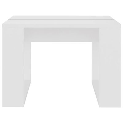 vidaXL Stranska mizica bela 50x50x35 cm iverna plošča