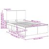 vidaXL Konstrukcija postelje Sonoma 120 x 200 cm Masivno borovo les