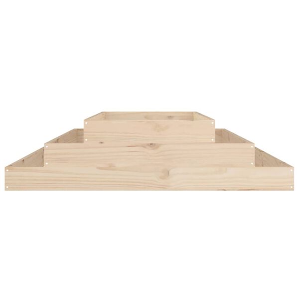 vidaXL Visoka greda 110x110x27 cm trdna borovina