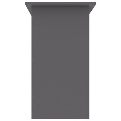 vidaXL Pisalna miza siva 80x45x74 cm iverna plošča