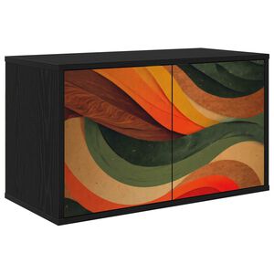vidaXL Stenska TV omarica BONN 69 x 33 x 40 cm Črni hrast