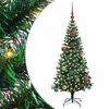 vidaXL Umjetna preddekorirana božićna jelka med 150 LED Zelena 150 cm