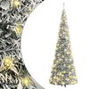 vidaXL Umetna novoletna jelka s snegom pop-up 100 LED diod 150 cm
