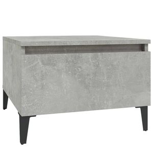 vidaXL Stranska mizica betonsko siva 50x46x35 cm inženirski les