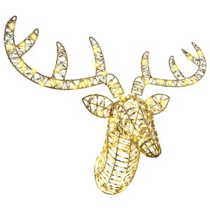 vidaXL Jelenova sani med 140 LED Toplo bela 68 x 36.5 x 62.5 cm PET