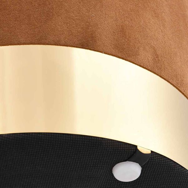 vidaXL Stolček rjav in zlat žamet 28 x 36 cm