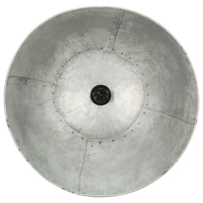 vidaXL Viseča svetilka 25 W srebrna okrogla 48 cm E27