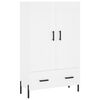 vidaXL Visoka omara bela 69,5x31x115 inženirski les