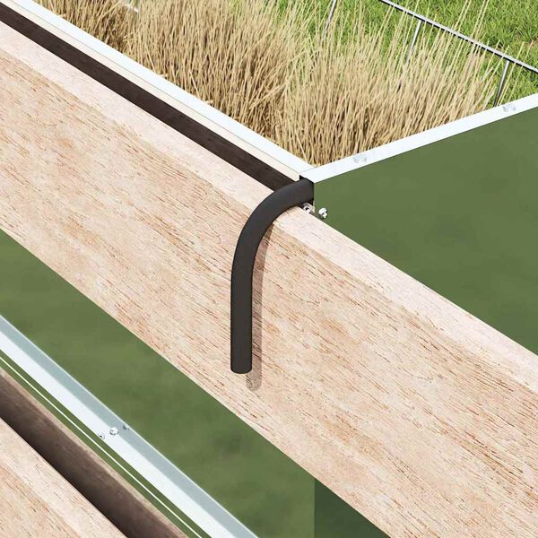 vidaXL Viseči hranilnik za seno srebrna 61 x 33 x 66 cm