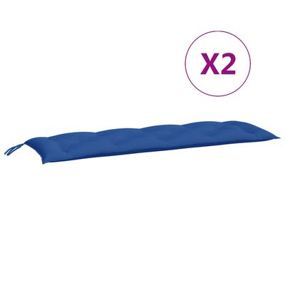 vidaXL Blazina za vrtno klop 2 kosa modra 150x50x7cm oxford tkanina