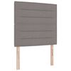 vidaXL LED Box Spring Postelja z vzglavjem Taupe 90 x 190 cm blago