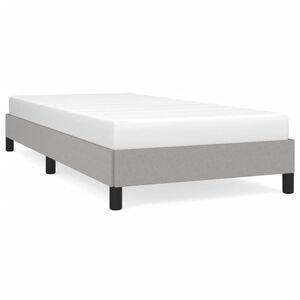 vidaXL Posteljni okvir brez vzmetnice svetlo siv 90x190 cm blago