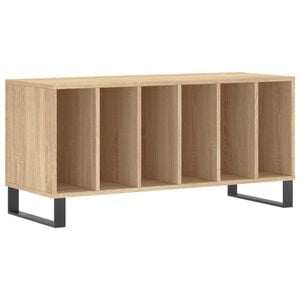 vidaXL Omarica za gramofonske plo&scaron;če hrast sonoma 100x38x48 cm les