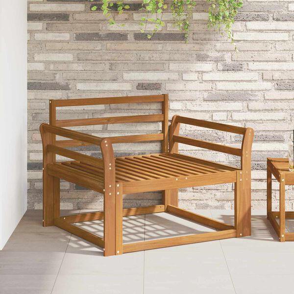 vidaXL Srednji zunanji kavč Masiven les akacije Naravna