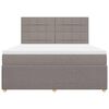 vidaXL Box spring postelja z vzmetnico taupe 180x200 cm blago