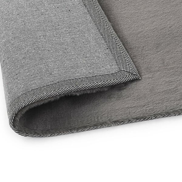 vidaXL Preproga 160x230 cm umetno zajčje krzno temno siva