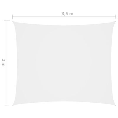 vidaXL Senčno jadro oksford blago pravokotno 2x3,5 m belo