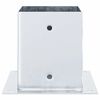 vidaXL Post Bases Square 12 kosov Silver 101x101 mm Pocinkano jeklo