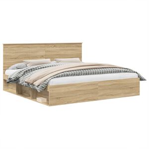 vidaXL Konstrukcija postelje Sonoma 200 x 200 cm Masivno borovo les