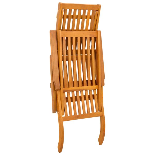 vidaXL Zložljiv in nagibni ležalnik 2 pcs Rdeča 55 x 146 x 91 cm