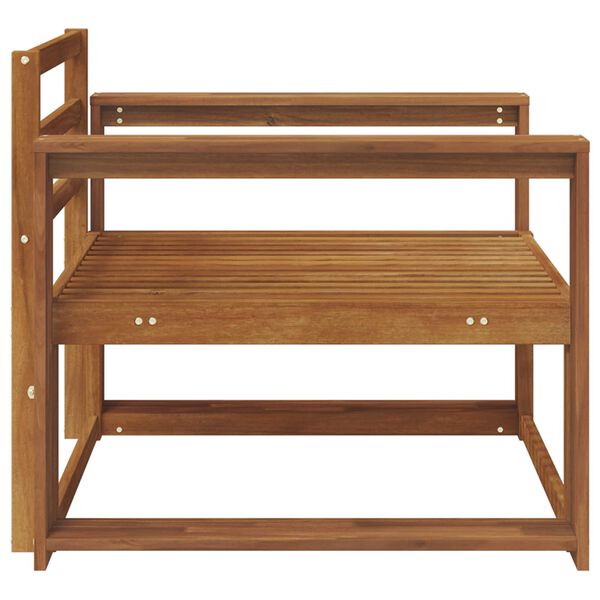 vidaXL Srednji zunanji kavč Masiven les akacije Naravna