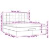 vidaXL Otomanski posteljni okvir z vzmetnico siv 160x200 cm blago