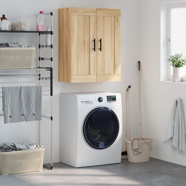 vidaXL Stenska omarica sonoma hrast 69,5x34x90 cm inženirski les