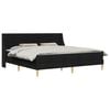 vidaXL Posteljni okvir z vzmetnico Črna 180 x 200 cm Poliester