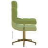 vidaXL Vrtljiv jedilni stol svetlo zelen žamet