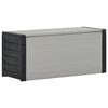 vidaXL Vrtni ko&scaron; za odpadke siv 85x34x40 cm