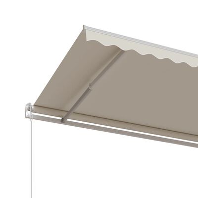 vidaXL Avtomatsko zložljiva tenda 600x350 cm krem