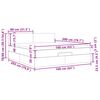 vidaXL Otomanski posteljni okvir z vzmetnico siv 160x200 cm blago