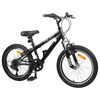 vidaXL Kids Mountain Bike 20 Palcev 6-Speed za 5-8 let Črna